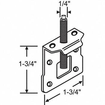 GRAINGER APPROVED Pivot Bracket Steel Plated, 451H78