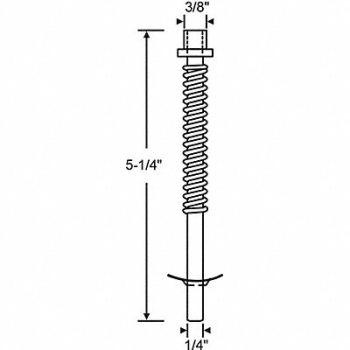 GRAINGER APPROVED Pin Assembly Steel Plated, 451H80