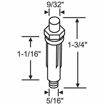 GRAINGER APPROVED Bottom Pivot Steel Plated, 451H81