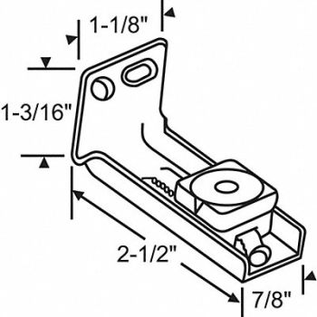 GRAINGER APPROVED Pivot Bracket Steel Plated PK5, 451J01