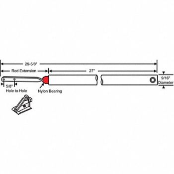 GRAINGER APPROVED Tube Balance Bearing 23-5/8 L, 451J03