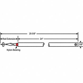 GRAINGER APPROVED Tube Balance Bearing 24-5/8 L, 451J05