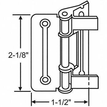 GRAINGER APPROVED Door Hinge Steel 30.0 lb Load Cap., 451J09