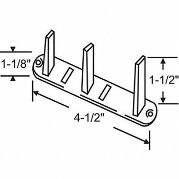 GRAINGER APPROVED Floor Guide Steel Anodized, 451J12