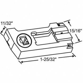 GRAINGER APPROVED Lock Shoe Plastic White, 451J14