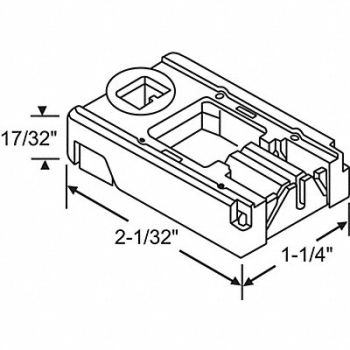 GRAINGER APPROVED Lock Shoe Window Balance Pivot 2-1-32 L, 451J19