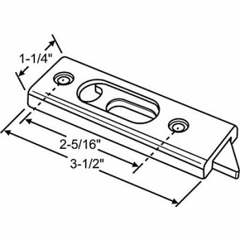 GRAINGER APPROVED Tilt Slide Latch Tilt Window 3-1/2 L, 451J20