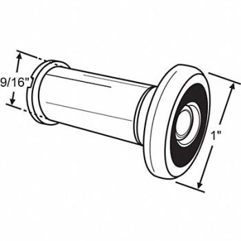 GRAINGER APPROVED Door Viewer Polished 9/16 Hole Dia, 451J29