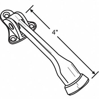 GRAINGER APPROVED Door Stop Door Mount Plated, 451J33