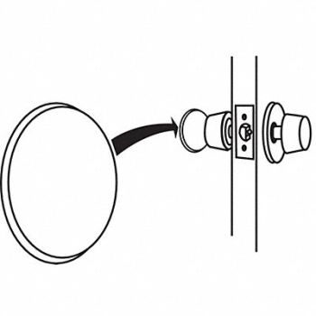 GRAINGER APPROVED Door Stop Door Mount Painted, 451J34