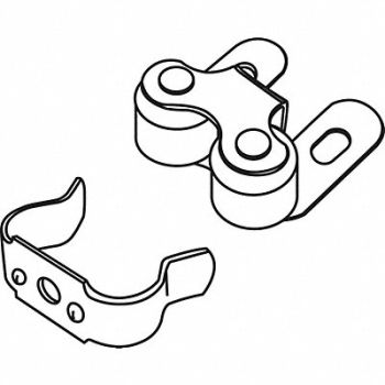 GRAINGER APPROVED Cabinet Catch Silver Catch 1 L, 451J44