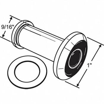 GRAINGER APPROVED Door Viewer Satin Nickel 9/16 Hole Dia, 451J68