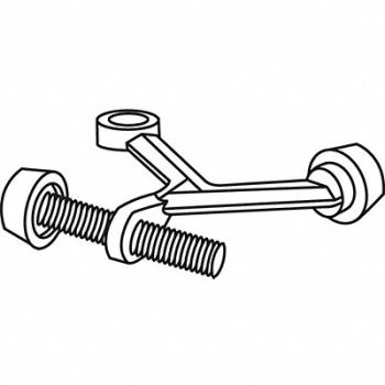 GRAINGER APPROVED Door Stop Door Mount Satin Nickel, 451J84