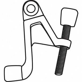 GRAINGER APPROVED Door Stop Door Mount Brass, 451J85