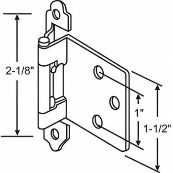 GRAINGER APPROVED Door Hinge Steel 6.50 lb Load Cap., 451K03