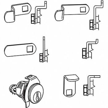 GRAINGER APPROVED Lock Kit For 4C Pedestal Mailboxes, 451K48