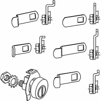 GRAINGER APPROVED Lock Kit For 4C Pedestal Mailboxes, 451K49