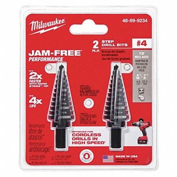 MILWAUKEE Drill Bit Set 3/16 /7/8 Bit Sizes PK2, 451N44