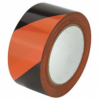GRAINGER APPROVED Floor Tape Black/Orange 2 inx108 ft Roll, 452C74