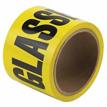 GRAINGER APPROVED Floor Tape Black/Yellow 3 inx54 ft Roll, 452D06