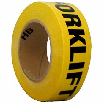 GRAINGER APPROVED Floor Tape Black/Yellow 3 inx54 ft Roll, 452D08