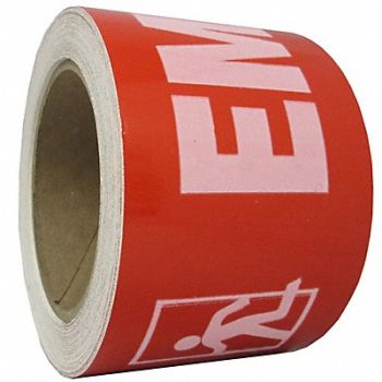 GRAINGER APPROVED Floor Tape Red/White 3 inx54 ft Roll, 452D10