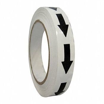 GRAINGER APPROVED Floor Tape Black/White 3/4inx120 ft Roll, 452D47