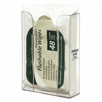 BOWMAN DISPENSERS Wipe Dispenser 1 Compartments Clear, 452M96