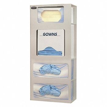 BOWMAN DISPENSERS Face Mask Dispenser 4 Compartments Beige, 452N02