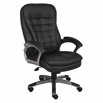 GRAINGER APPROVED Executive Chair Pillow Top Vinyl Seat, 452R18