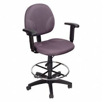 GRAINGER APPROVED Drafting Chair Gray 25 to 30 Seat H., 453A12