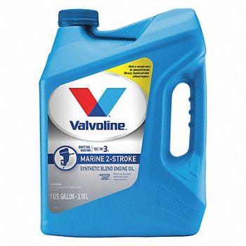 VALVOLINE 2-Cycle Engine Oil 1 gal Bottle Green, 453A77