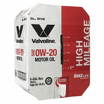 VALVOLINE Motor Oil 5 gal Sz 0W-20 SAE Grade Box, 453C09