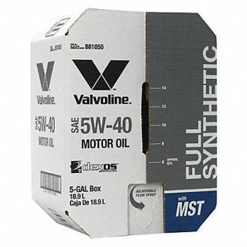 VALVOLINE Motor Oil 5 gal Sz 5W-40 SAE Grade Box, 453C10