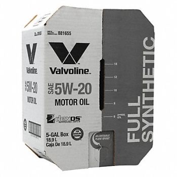 VALVOLINE Motor Oil 5 gal Sz 5W-20 SAE Grade Box, 453C16