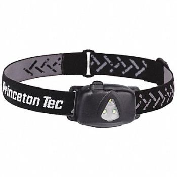 PRINCETON TEC Headlamp Plastic Black 85lm, 453G33