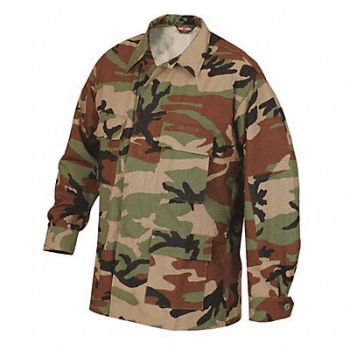 TRU-SPEC BDU Coat Woodland 2XL Long, 453Y31