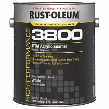 RUST-OLEUM J6597 Acrylic Enamel Coating White 1 gal Can, 454H17
