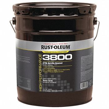 RUST-OLEUM J6598 Acrylic Enamel Coating Navy Gray 5 gal, 454H29