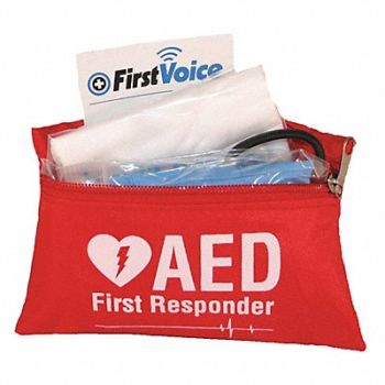 FIRST VOICE Basic AED Responder Kit in Nylon 5 H, 454H94