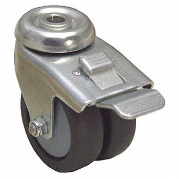 GRAINGER APPROVED Low-Profile Easy-Turn Bolt-Hole Caster, 454M72