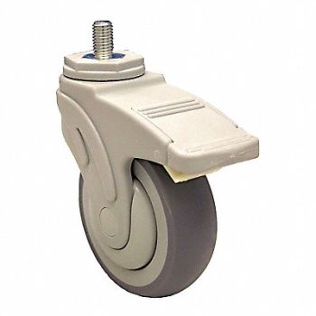 GRAINGER APPROVED Single-Wheel Threaded Stem Caster 4, 454M80