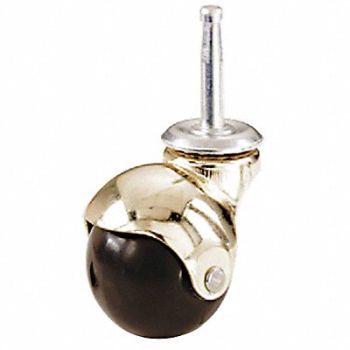 GRAINGER APPROVED Ball-Wheel Grip-Neck Stem Caster 2, 454N46