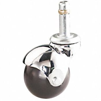 GRAINGER APPROVED Ball-Wheel Grip-Neck Stem Caster 2, 454N47