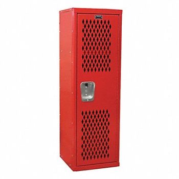 HALLOWELL Lckr 1x1Lckr Red 48 x15 x15 UnAssm, 454N85