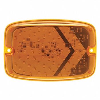 FEDERAL SIGNAL Warning Light LED Amber PC 1.0A 12VDC, 454W44