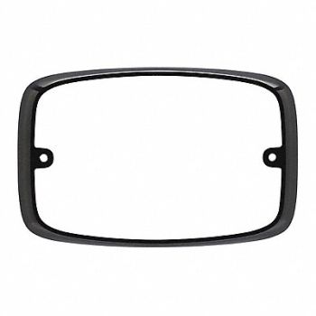 FEDERAL SIGNAL Bezel Black 6-7/64 Lx5-5/16 Hx1-13/64 W, 454W46