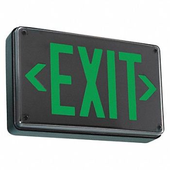 LITHONIA LIGHTING Ext Sgn Alum Blk 13 7/8in 3W, 454Y90