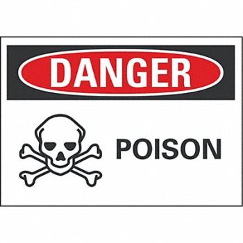 LYLE Poison Danger Rflct Label 5 in x 7 in, 62UC65