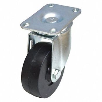 GRAINGER APPROVED NSF-Listed Plate Caster Swivel 155 lb., 455U17